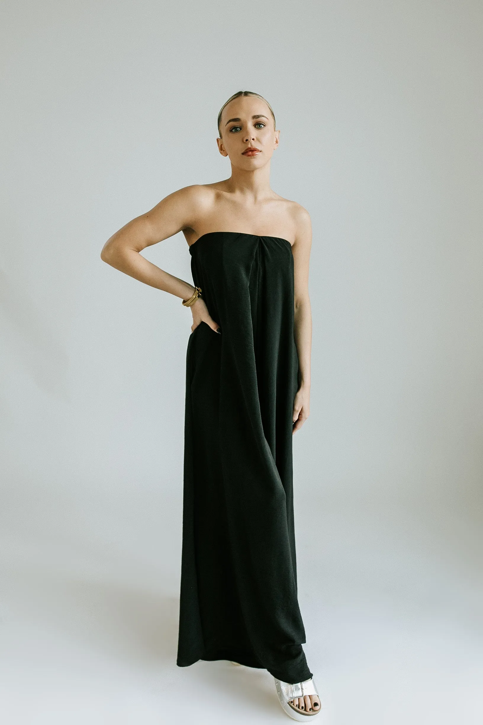Annabelle Strapless Jumpsuit - Black