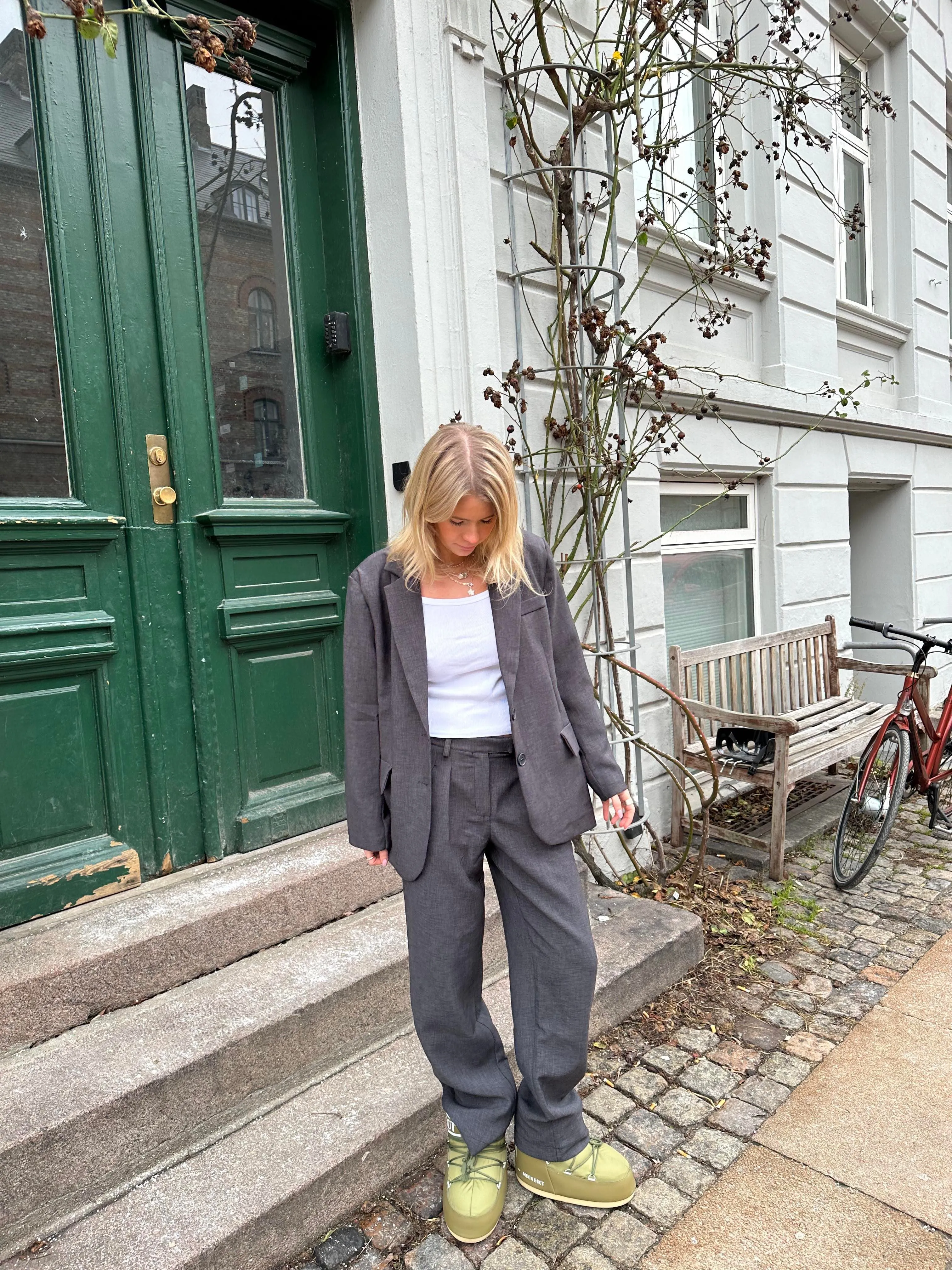 Blanca oversized suit pants - Grey