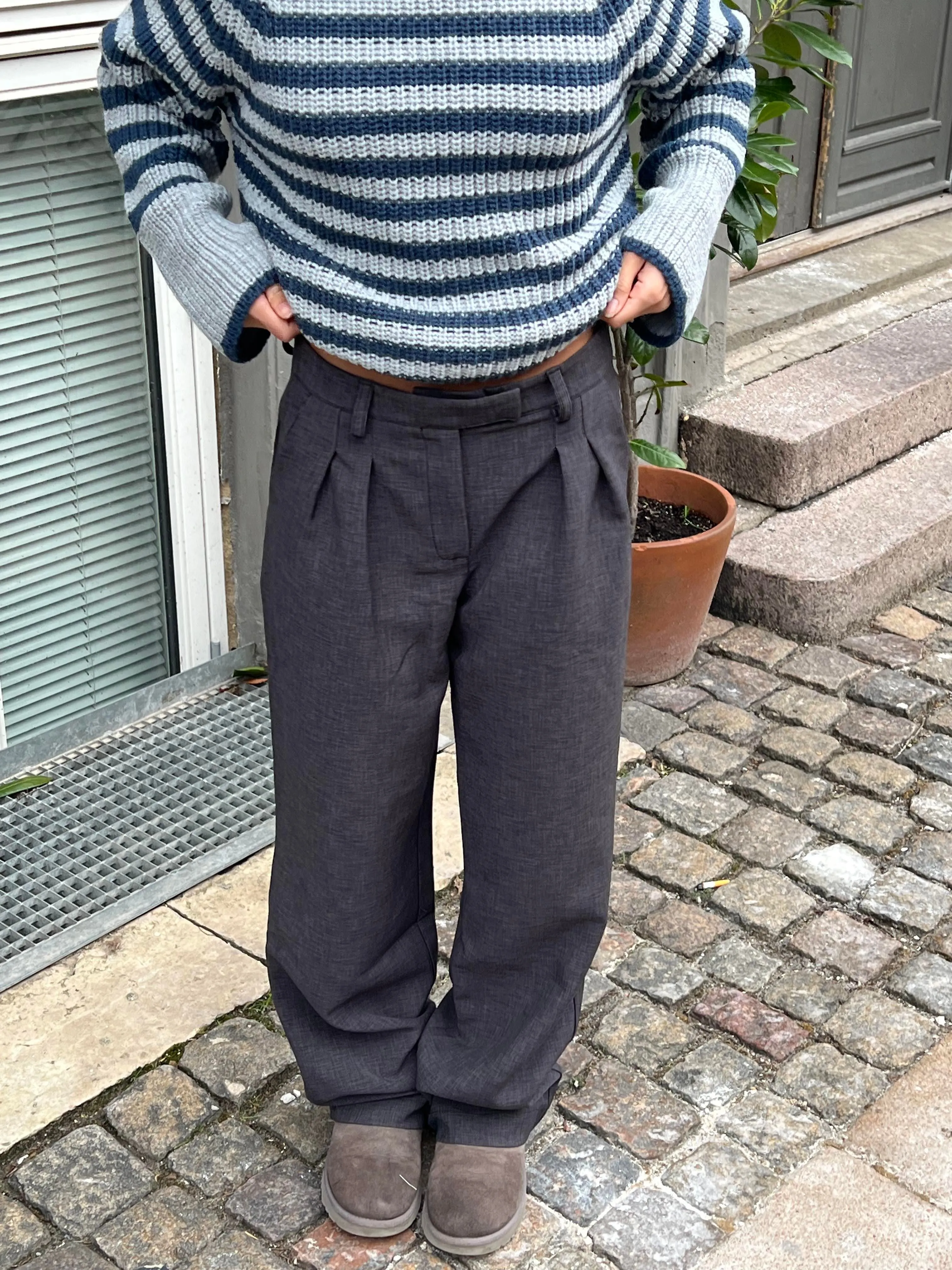Blanca oversized suit pants - Grey