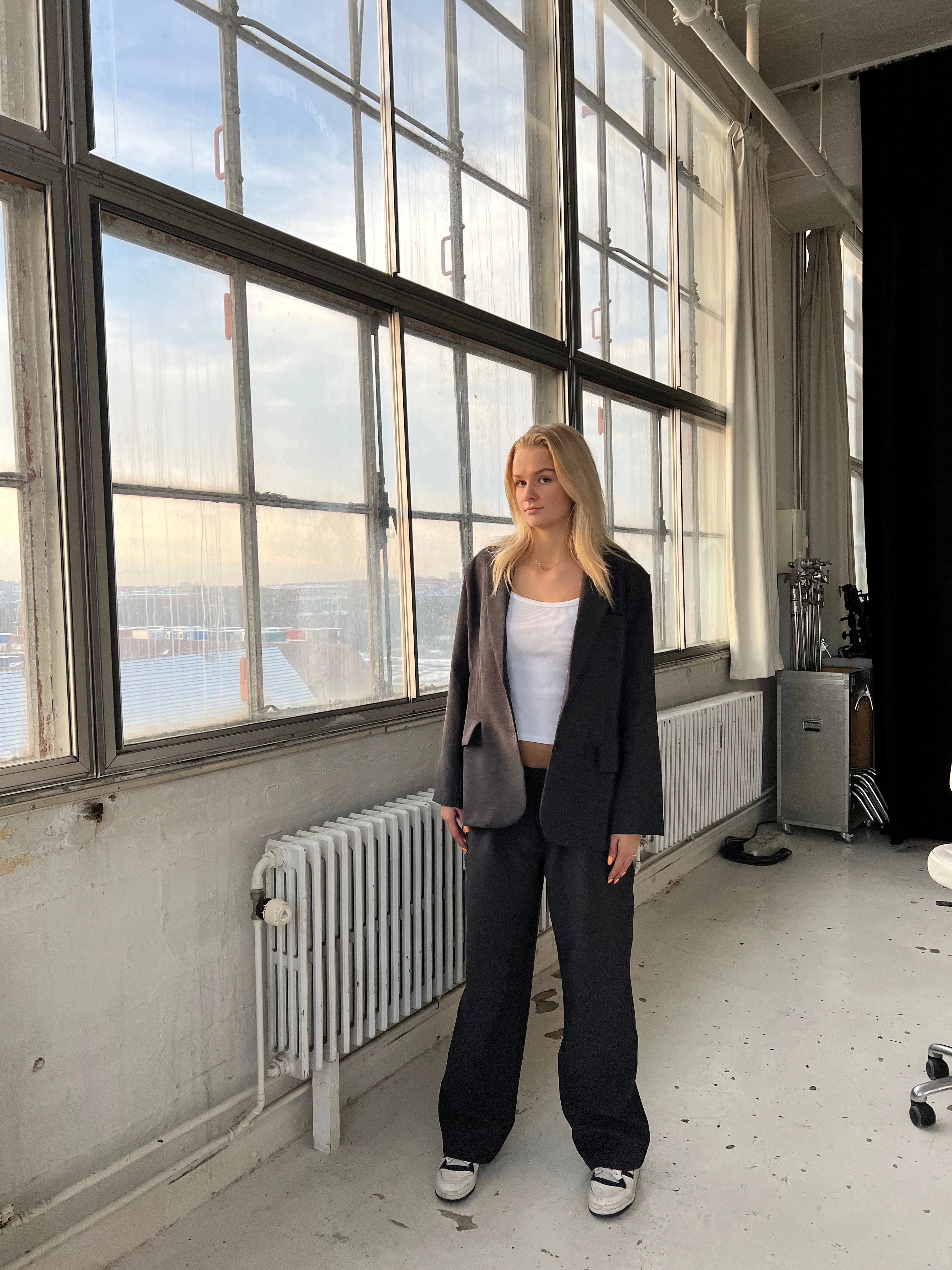 Blanca oversized suit pants - Grey