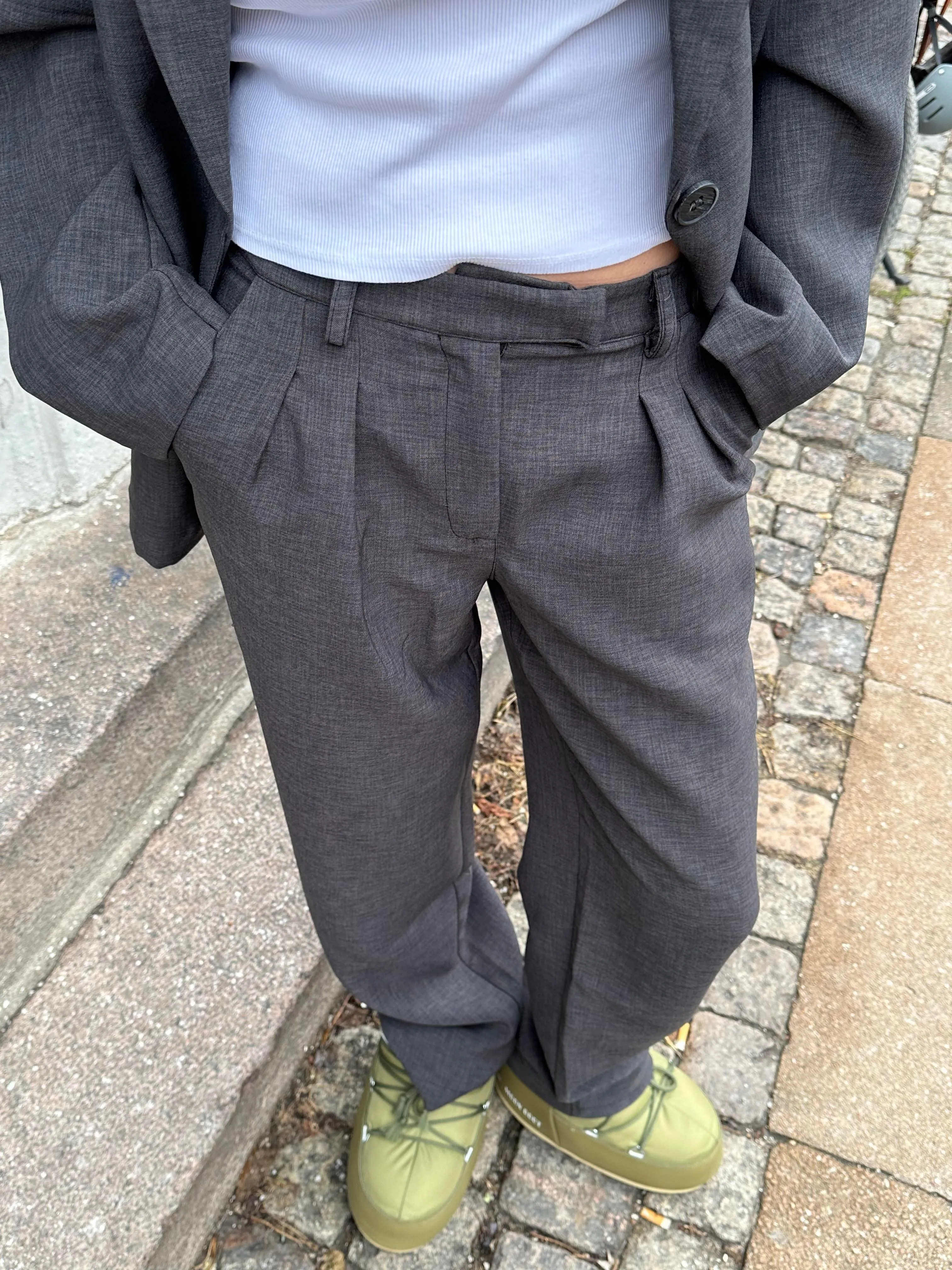 Blanca oversized suit pants - Grey