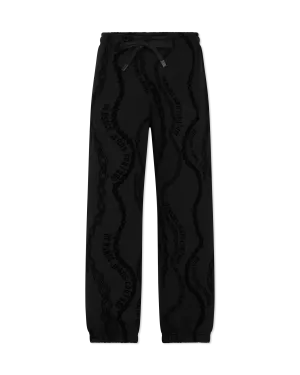 Chain Print Logo Drawstring Sweatpants
