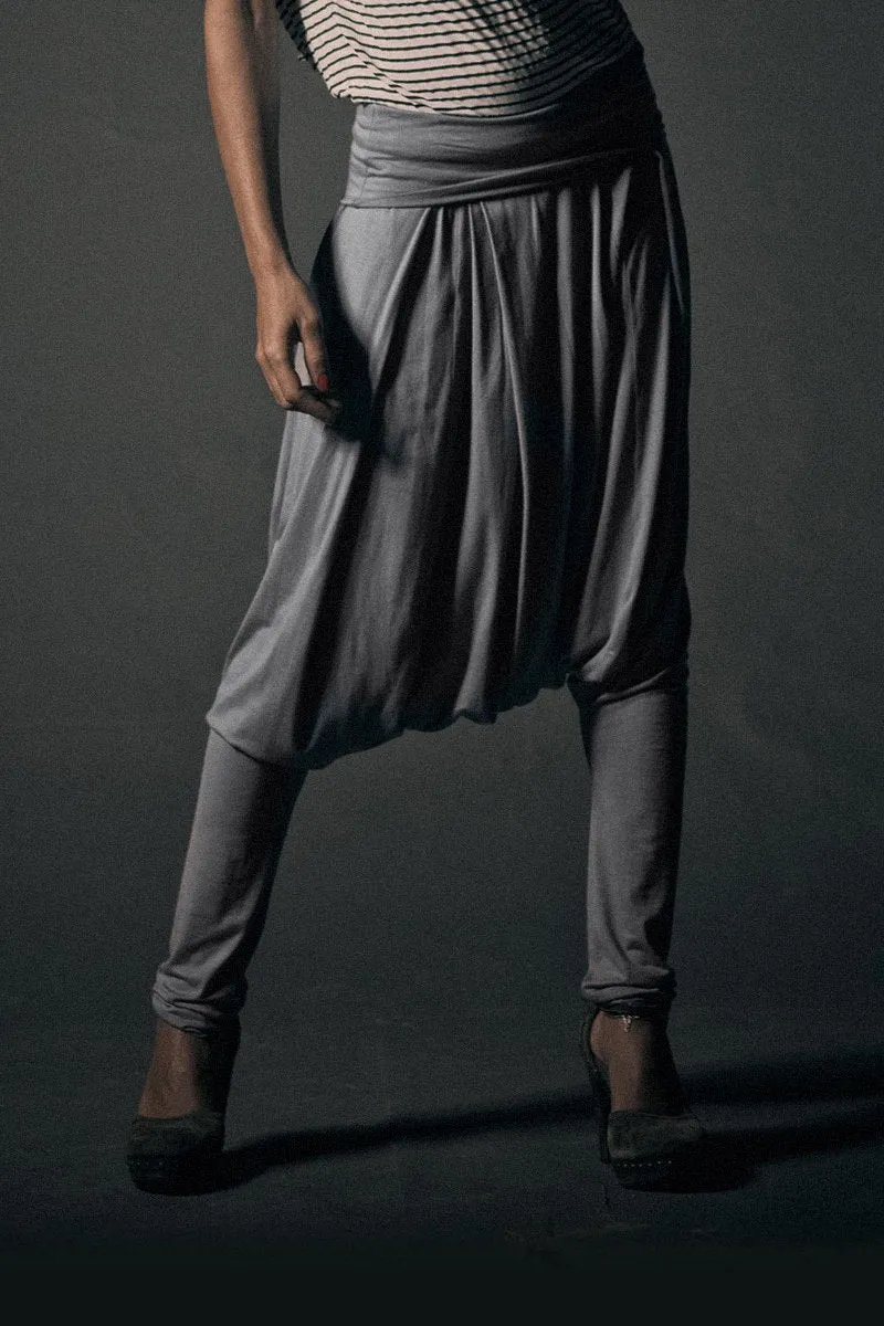 Dark Grey Drop Crotch Harem Pants