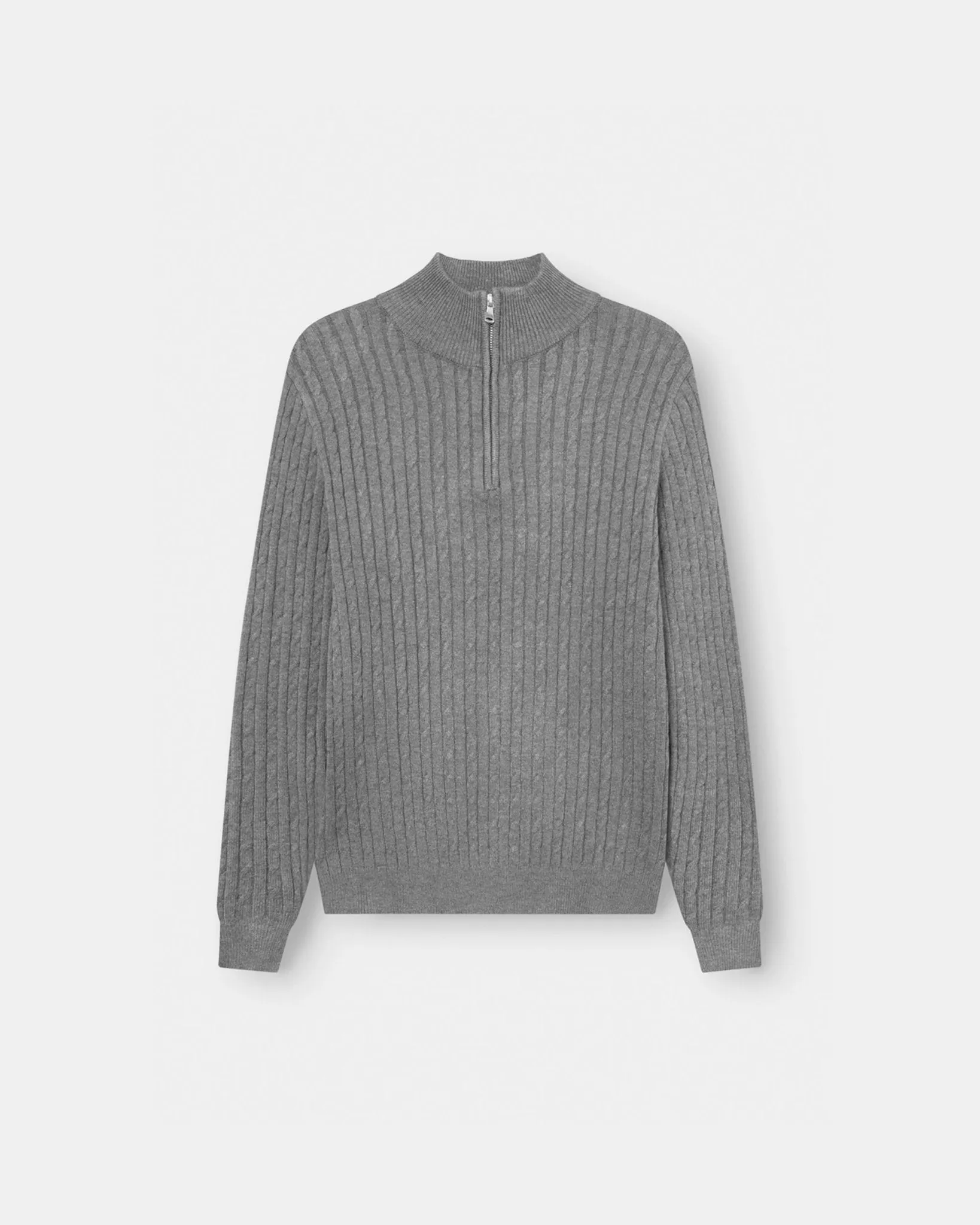 Half Zip Strik Grå