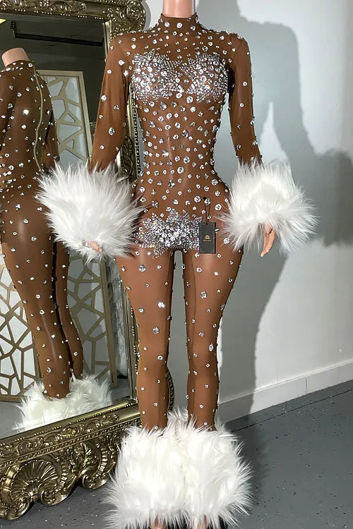 Icey Heart Diamante Bodysuit