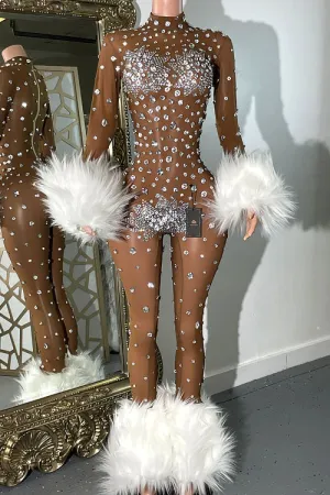 Icey Heart Diamante Bodysuit