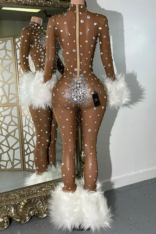 Icey Heart Diamante Bodysuit