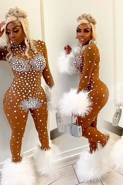 Icey Heart Diamante Bodysuit
