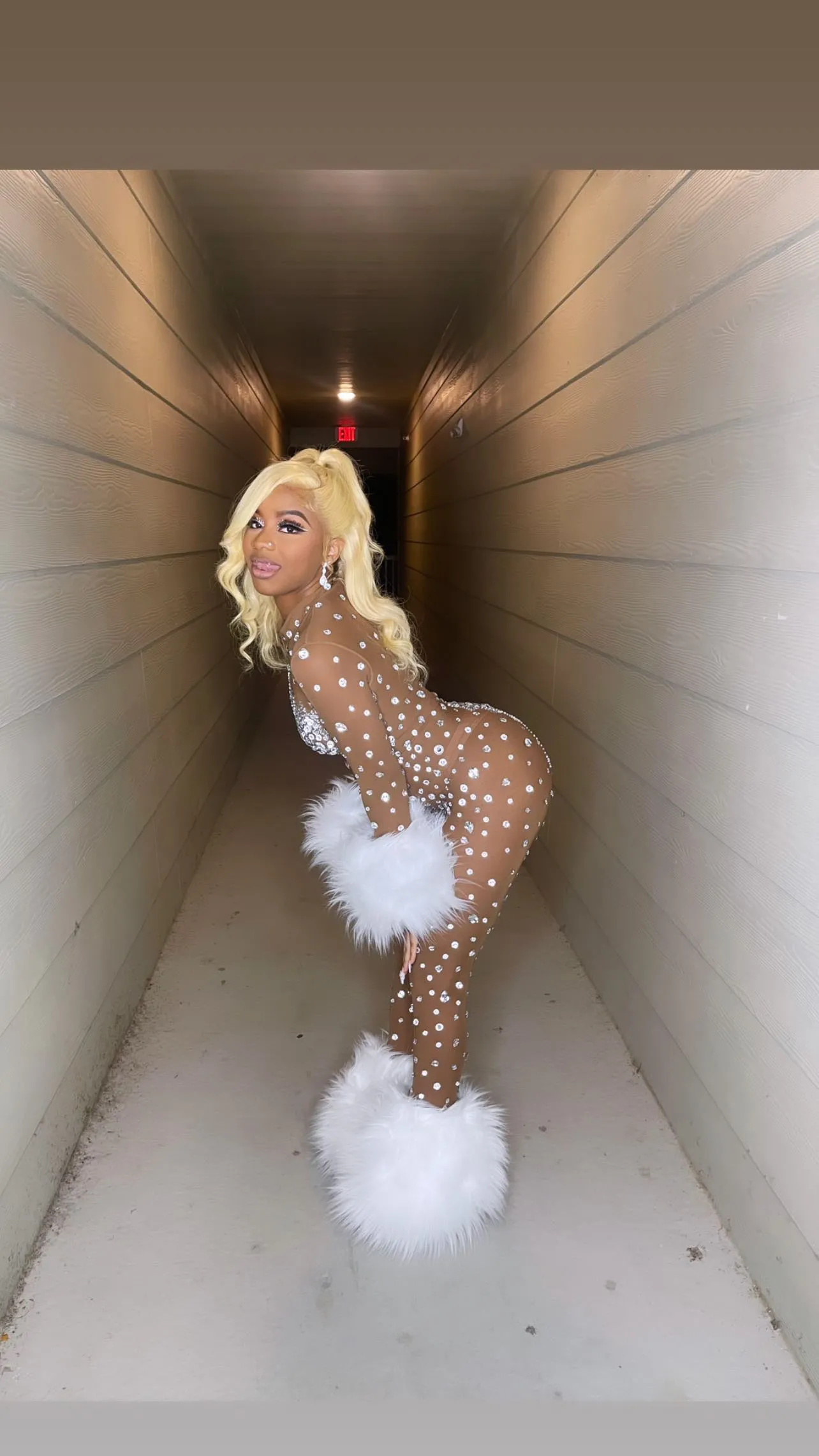 Icey Heart Diamante Bodysuit