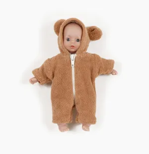 minikane mini Téo doll in brown sugar winnie jumpsuit