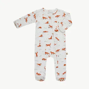 Mountain Kitsune Foxes Zipped Jumpsuit