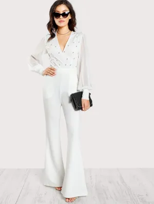 Ruby Pearl Embellished Jumpsuit