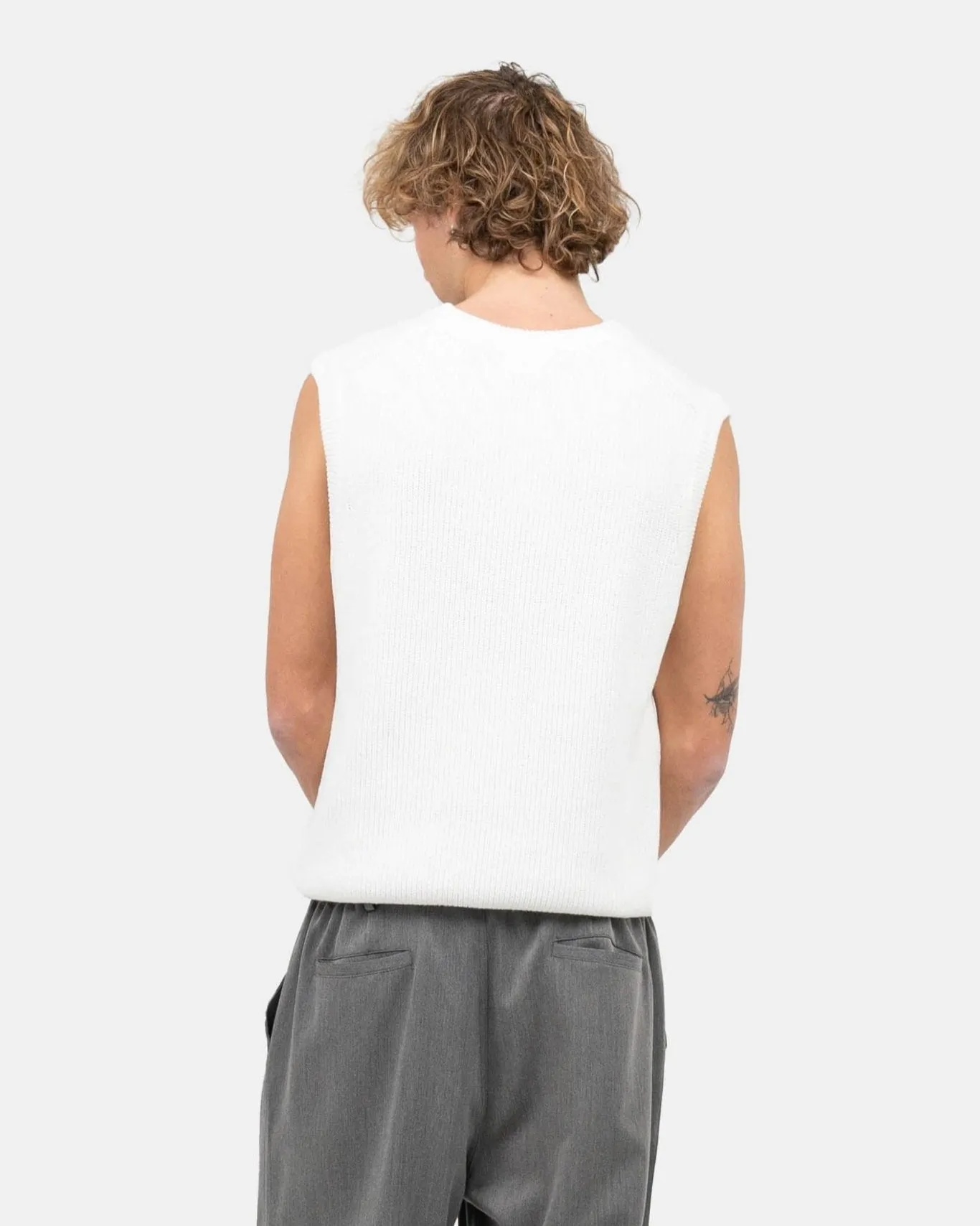 Strikvest Hvid