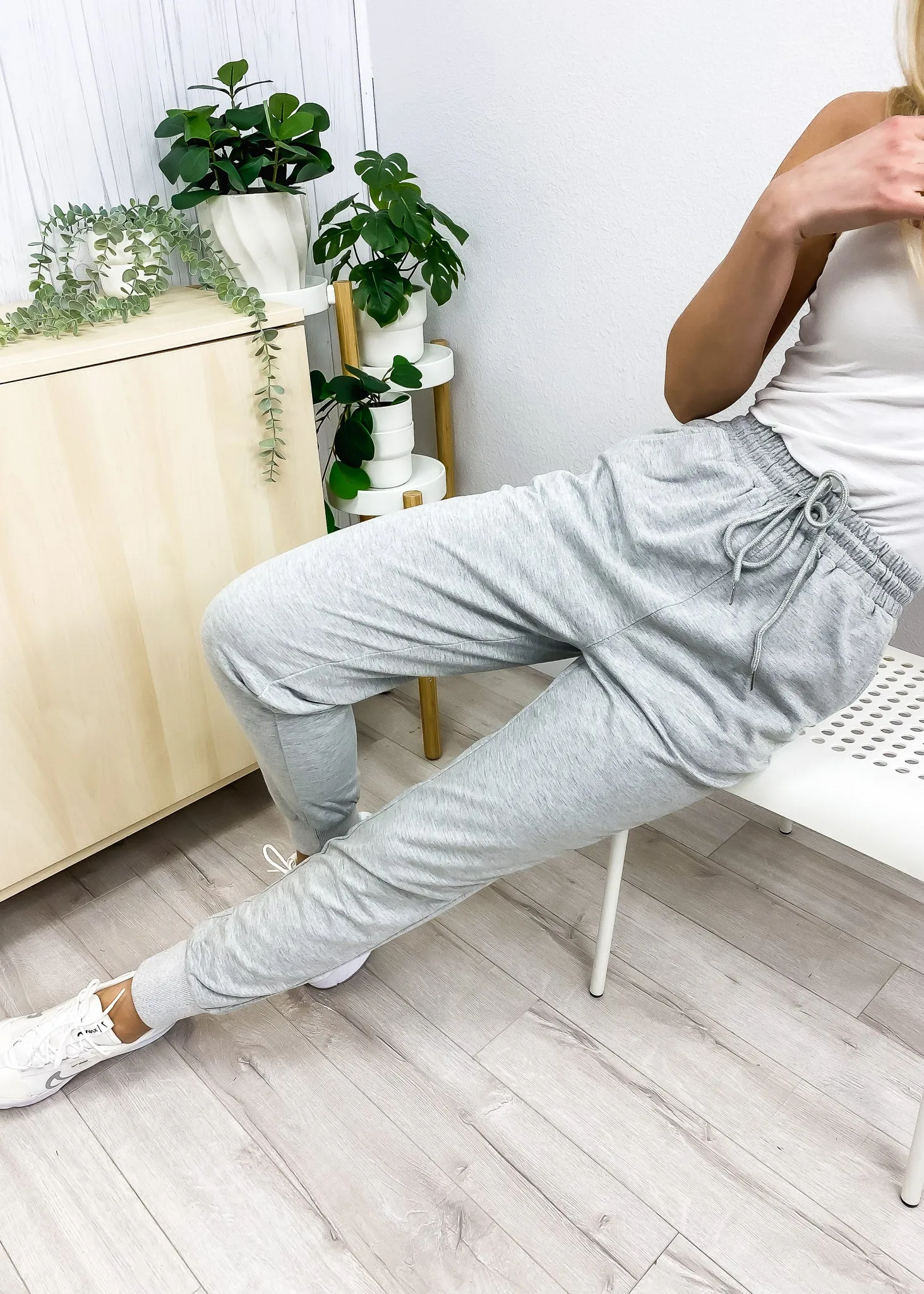 Sweatpant Pocket High Waist Sport Gym Athletic Fit Jogger Pants Lounge Trousers
