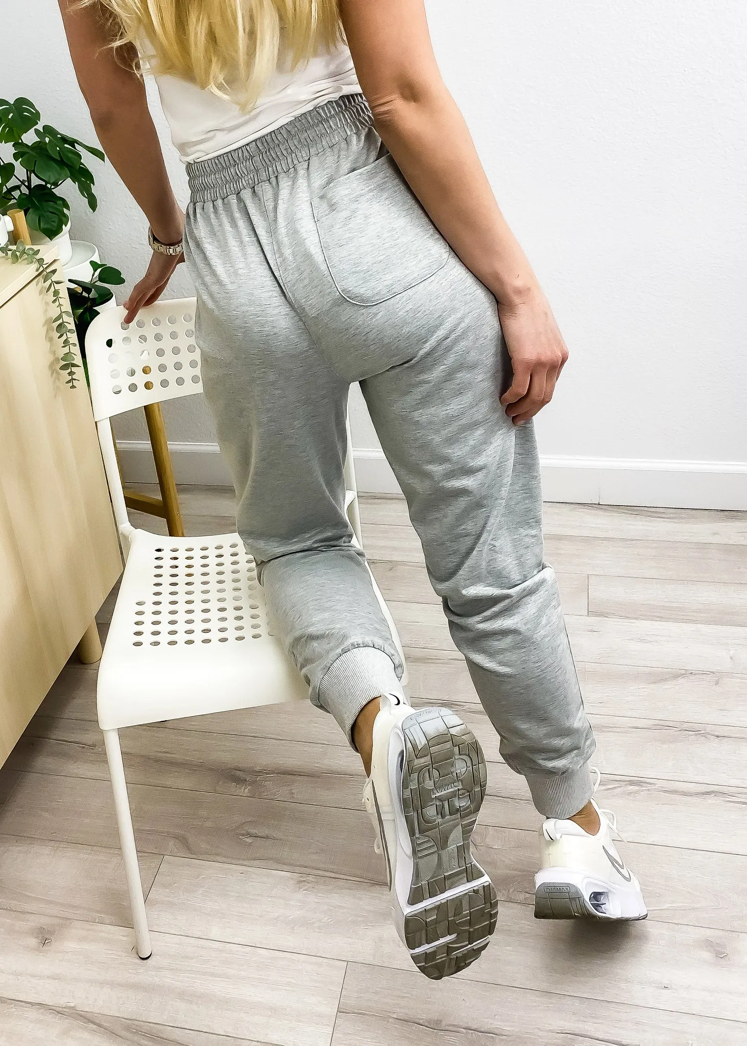 Sweatpant Pocket High Waist Sport Gym Athletic Fit Jogger Pants Lounge Trousers