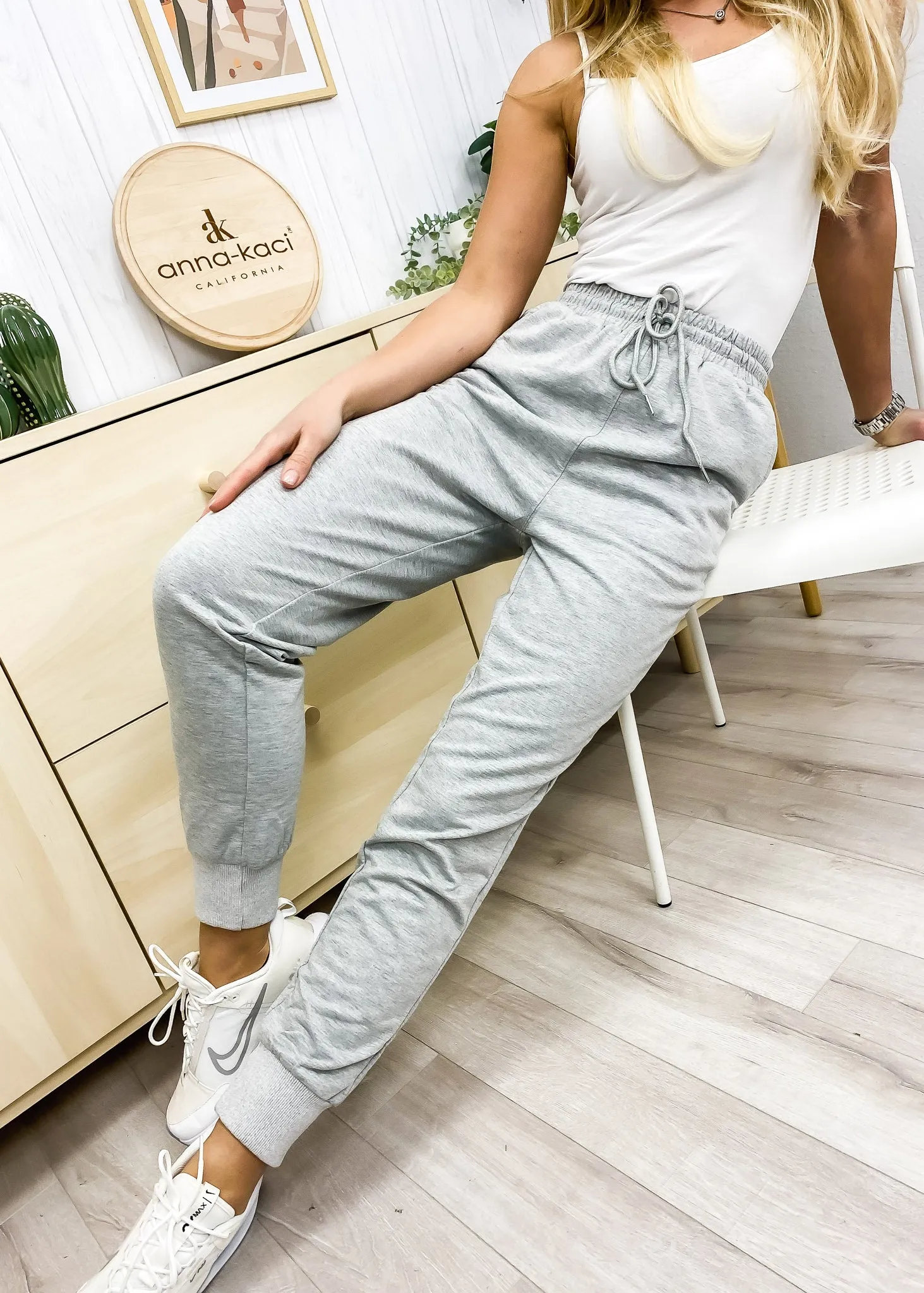 Sweatpant Pocket High Waist Sport Gym Athletic Fit Jogger Pants Lounge Trousers