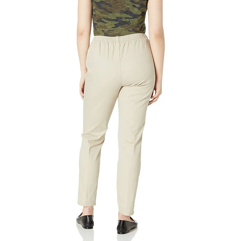 Women Stretch Elastic Waist Pull-On Pant