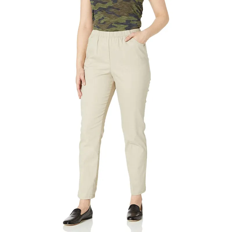 Women Stretch Elastic Waist Pull-On Pant